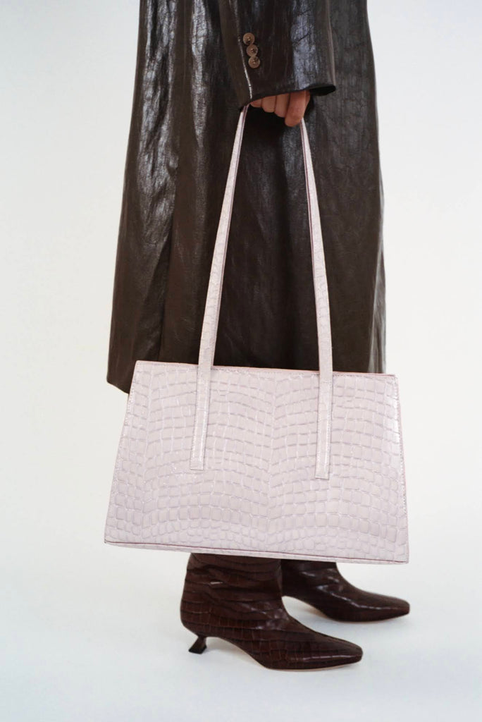 Erin Tote Leather Embossed Lavender