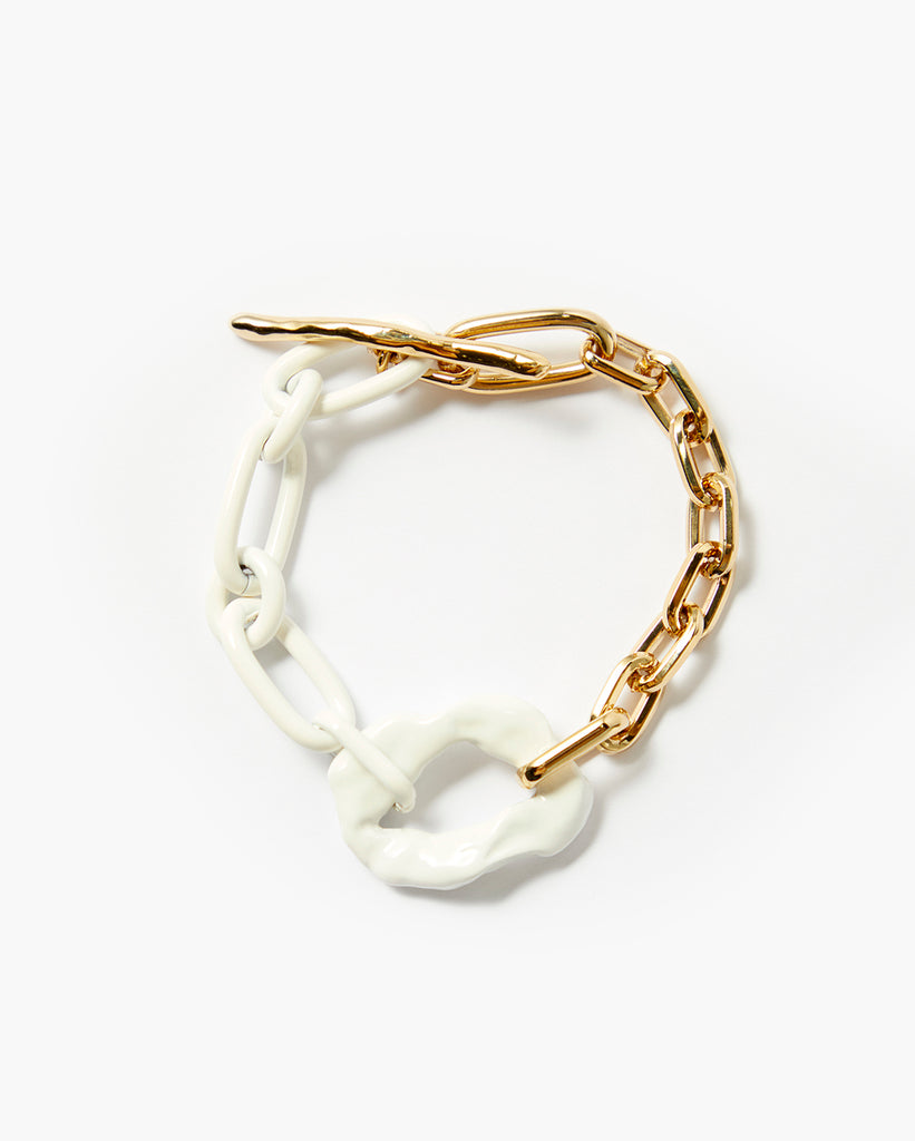 Doughnut Bracelet Gold + Cream