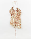 Mei Top Chiffon Printed Brown
