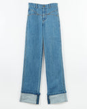 Nemy Trousers Organic Cotton Denim Blue