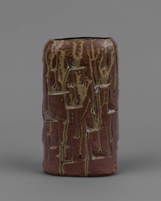 Janet Leach Oval Slab Vase (#1162)