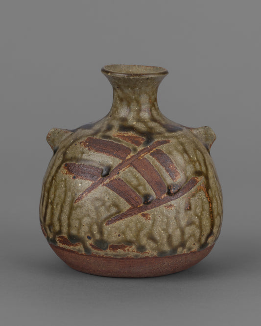 Janet Leach Small Bottle Vase with Lugs (#1165)