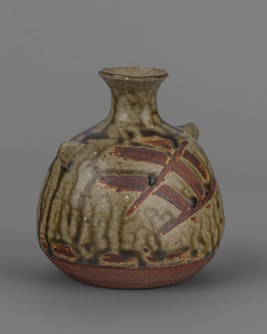 Janet Leach Small Bottle Vase with Lugs (#1165)