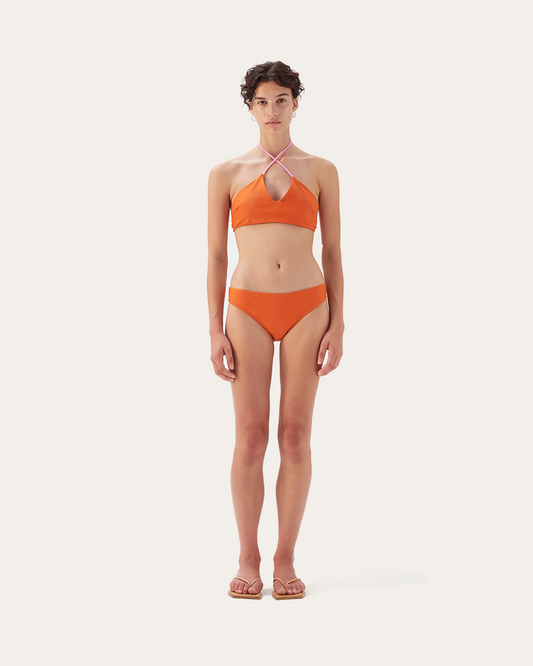 Ava Bikini Brief Recycled Nylon Paprika