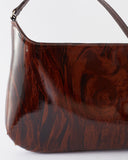 Cassie Bag Patent Leather Wood Brown