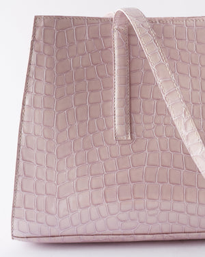 Erin Tote Leather Embossed Lavender
