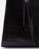 Erin Tote Leather Embossed Black