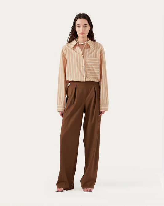 Reine Trousers Wool Blend Brown