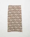 Viola Skirt Cotton Blend Floral Lace Brown