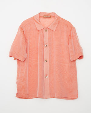 Marty Shirt Silk Chiffon Orange