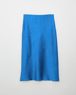 Viola Skirt Silk Satin Vivid Blue