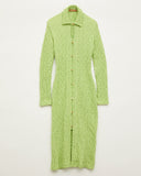Sana Dress Cotton Blend Seersucker Acid Green