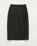 Marta Skirt Wool Silk Blend Black
