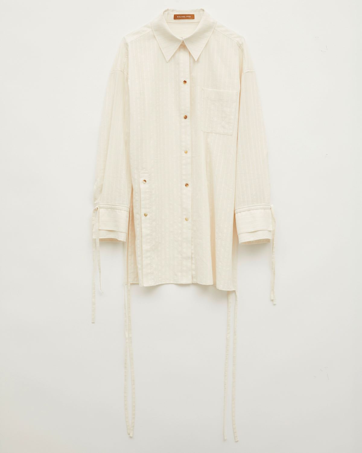 Hollis Shirt Cotton Blend Jacquard Off-White