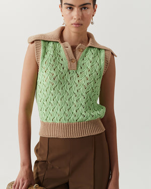 Elfie Vest Organic Cotton Lime Green