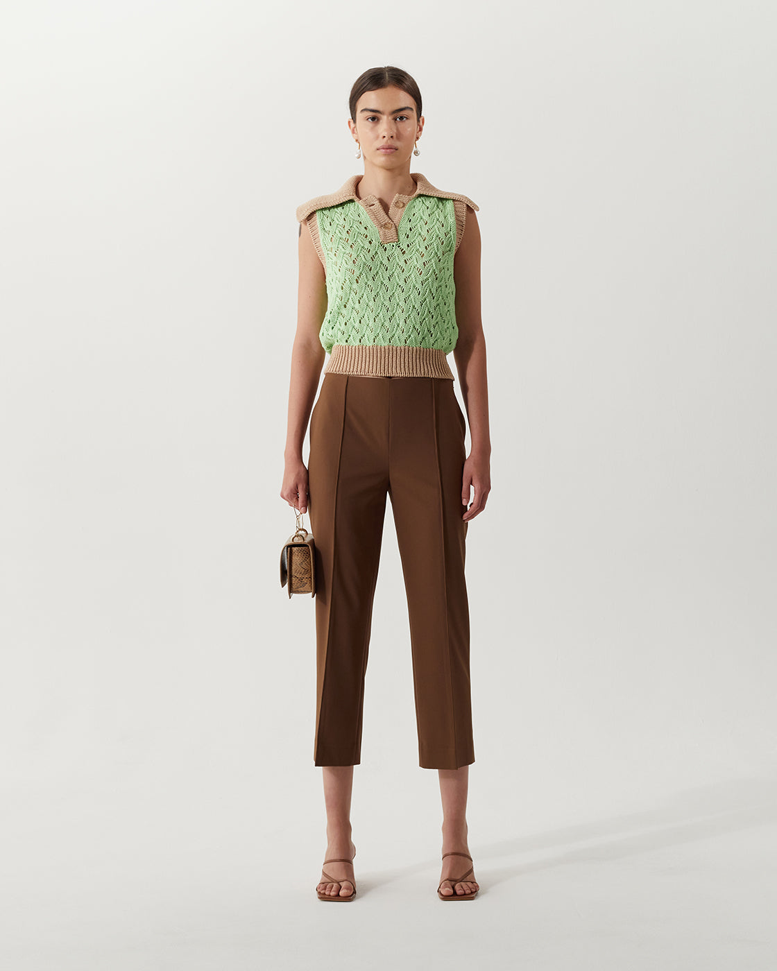Nancy Trousers Stretch Tricot Brown