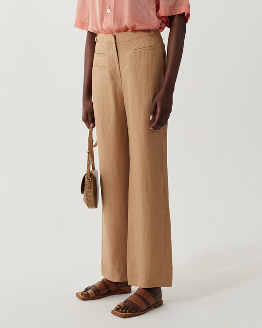 Aletta Trousers Linen Beige