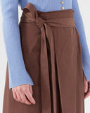 Isra Skirt Cotton Blend Twill Brown