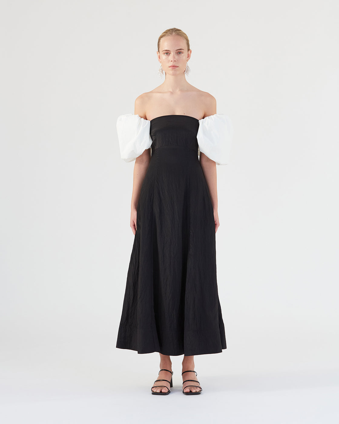 Oksana Dress Viscose Blend Crinkle Black