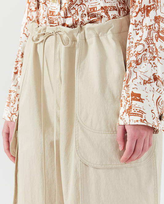 Vietta Trousers Cotton Blend Twill Sand