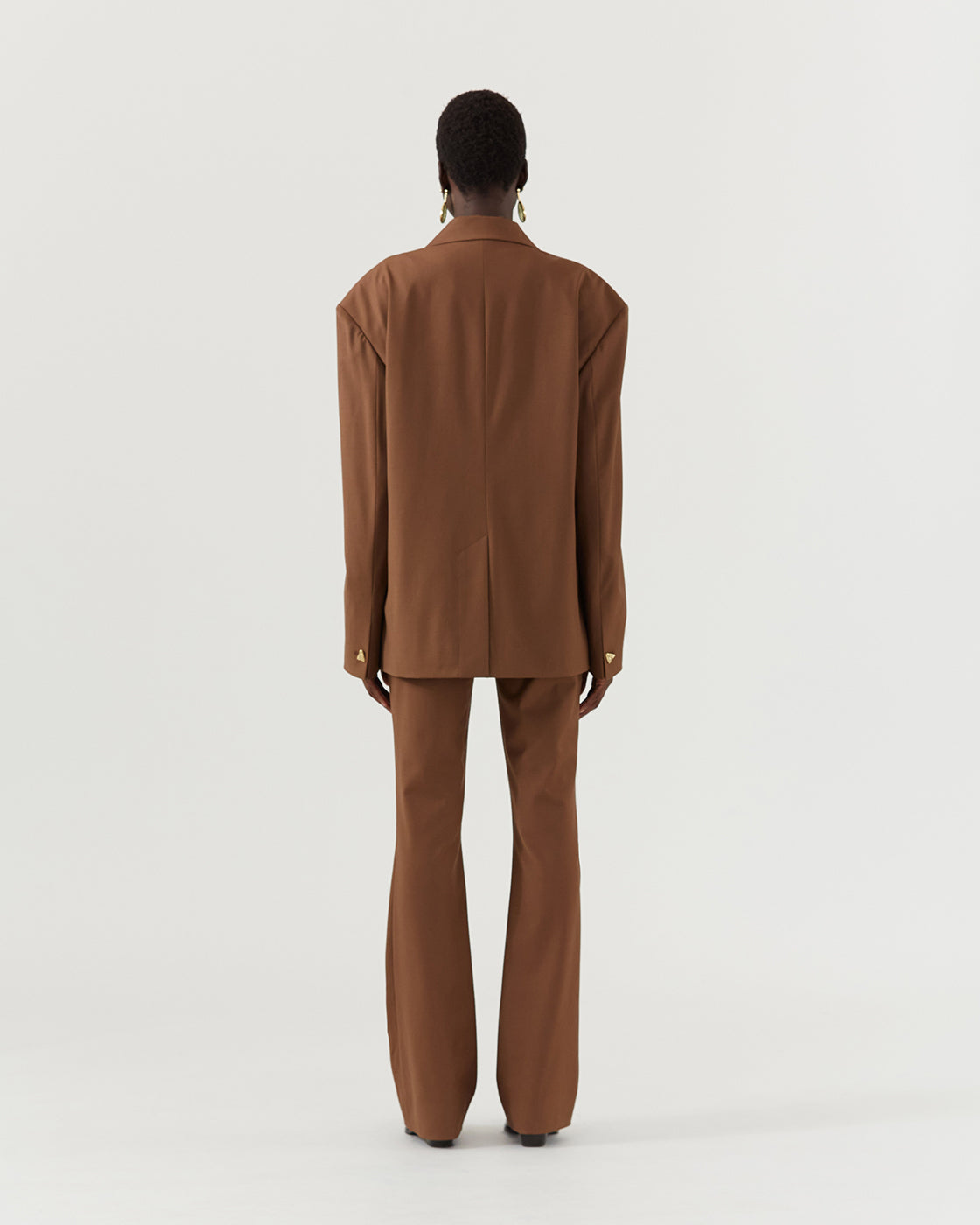 Enzo Blazer Wool Blend Brown