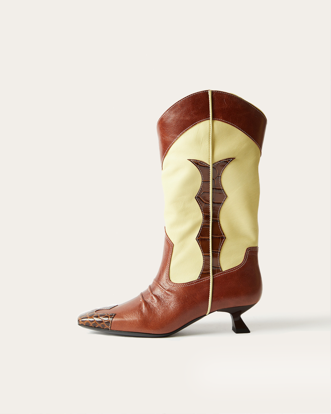 Jessie Boots Leather Butter Yellow