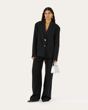 Karyn Jacket Wool Blend Suiting Black