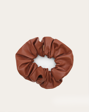 Scrunchie Leather Brown