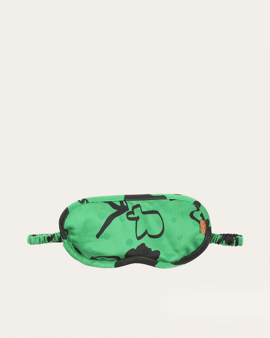 Eye Mask Satin Print Green