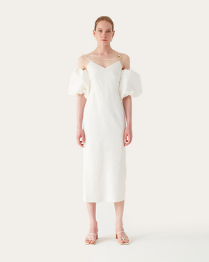 Stevie Dress Silk Off-White