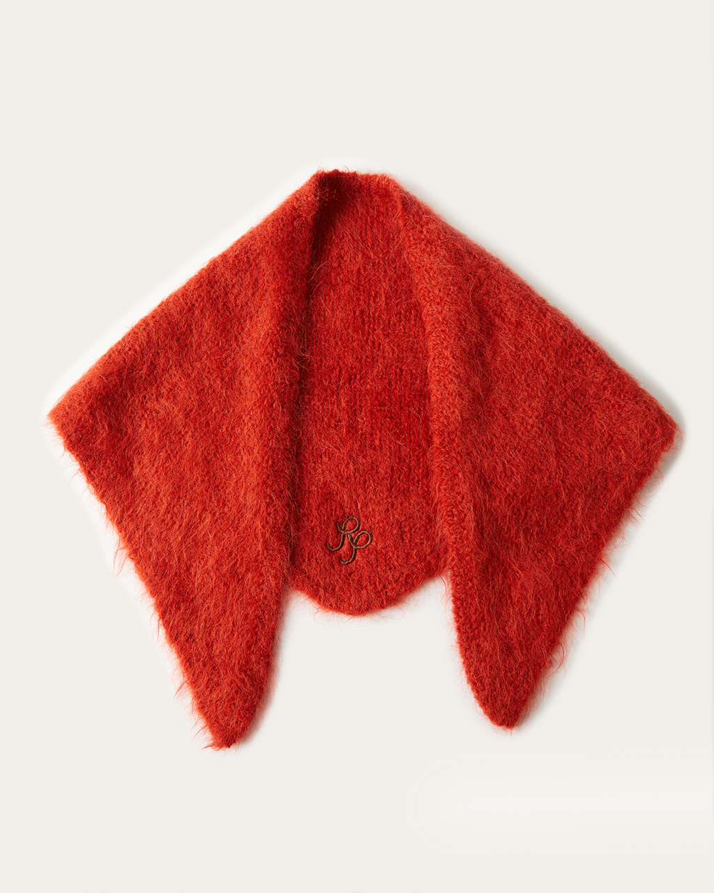 Triangle Scarf Alpaca Blend Red