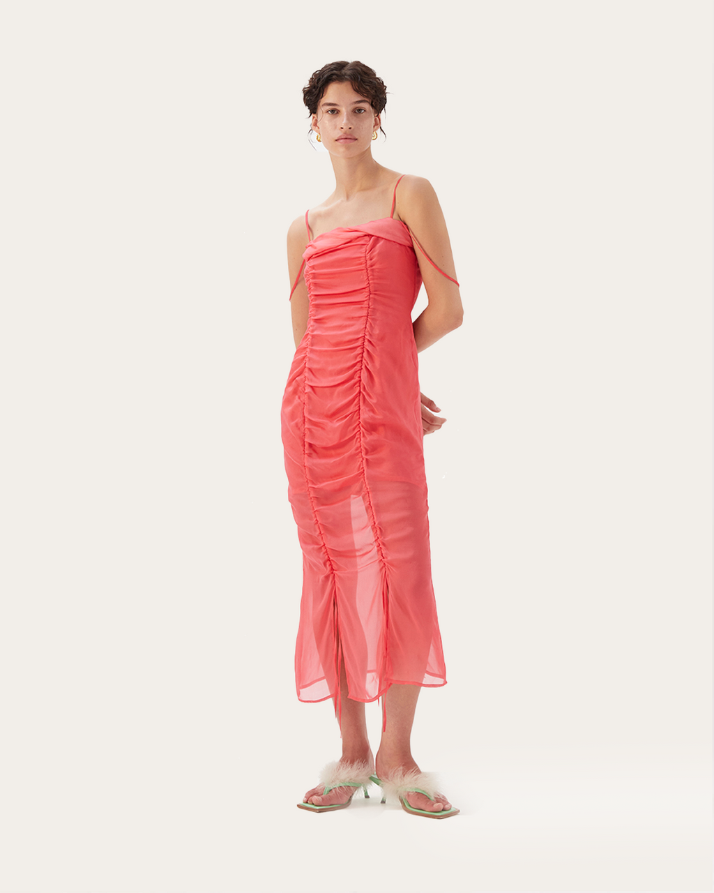 Emi Dress Silk Chiffon Pink - Special Price