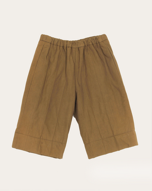 Leo Trousers Quilted Organic Cotton Khaki Brown