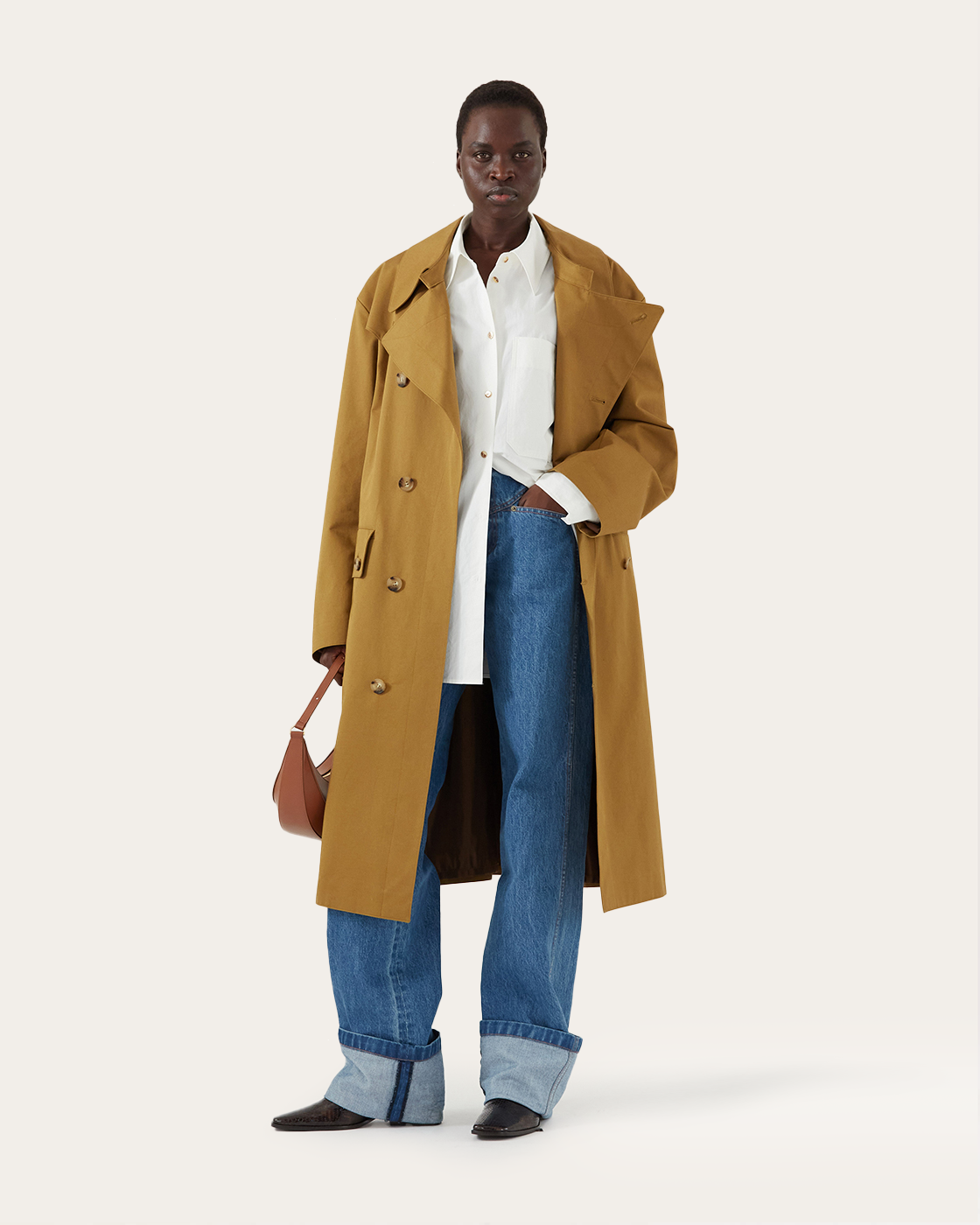 Blythe Trenchcoat Italian Cotton Khaki – REJINA PYO