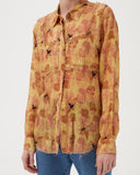 Lyla Shirt Viscose Print Flower Amber