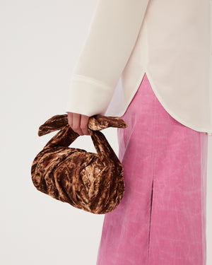 Nane Bag Cotton Moleskin Print Brown