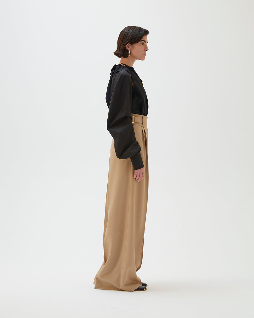 Carter Trousers Wool Blend Twill Camel