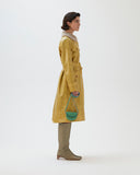 Hana Coat Faux Snakeskin Print Yellow
