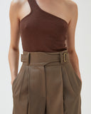 Carter Trousers Wool Blend Twill Brown