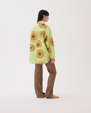 Jodie Shirt Viscose Print Circle Green