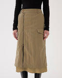 Leah Skirt Nylon Khaki - Special Price