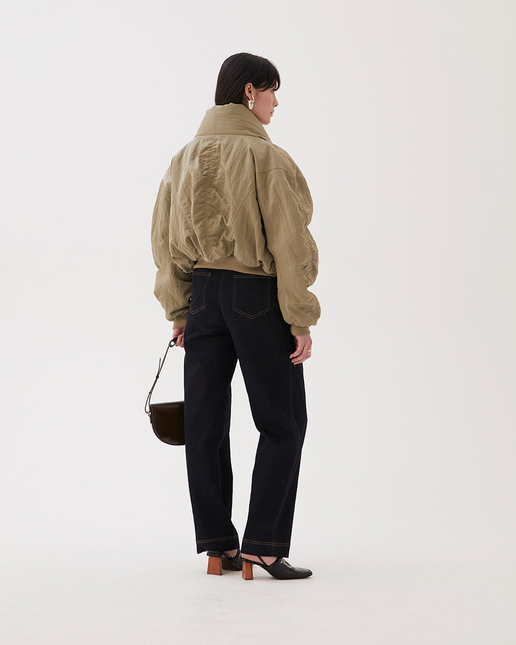 Duvet Jacket Nylon Khaki – REJINA PYO