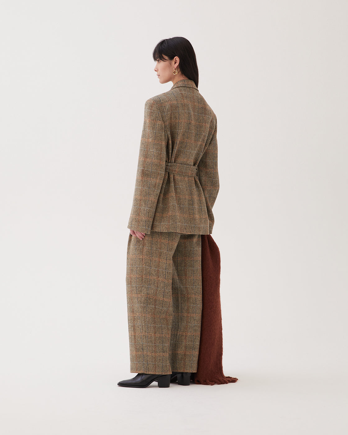 Simone Jacket Wool Herringbone Beige