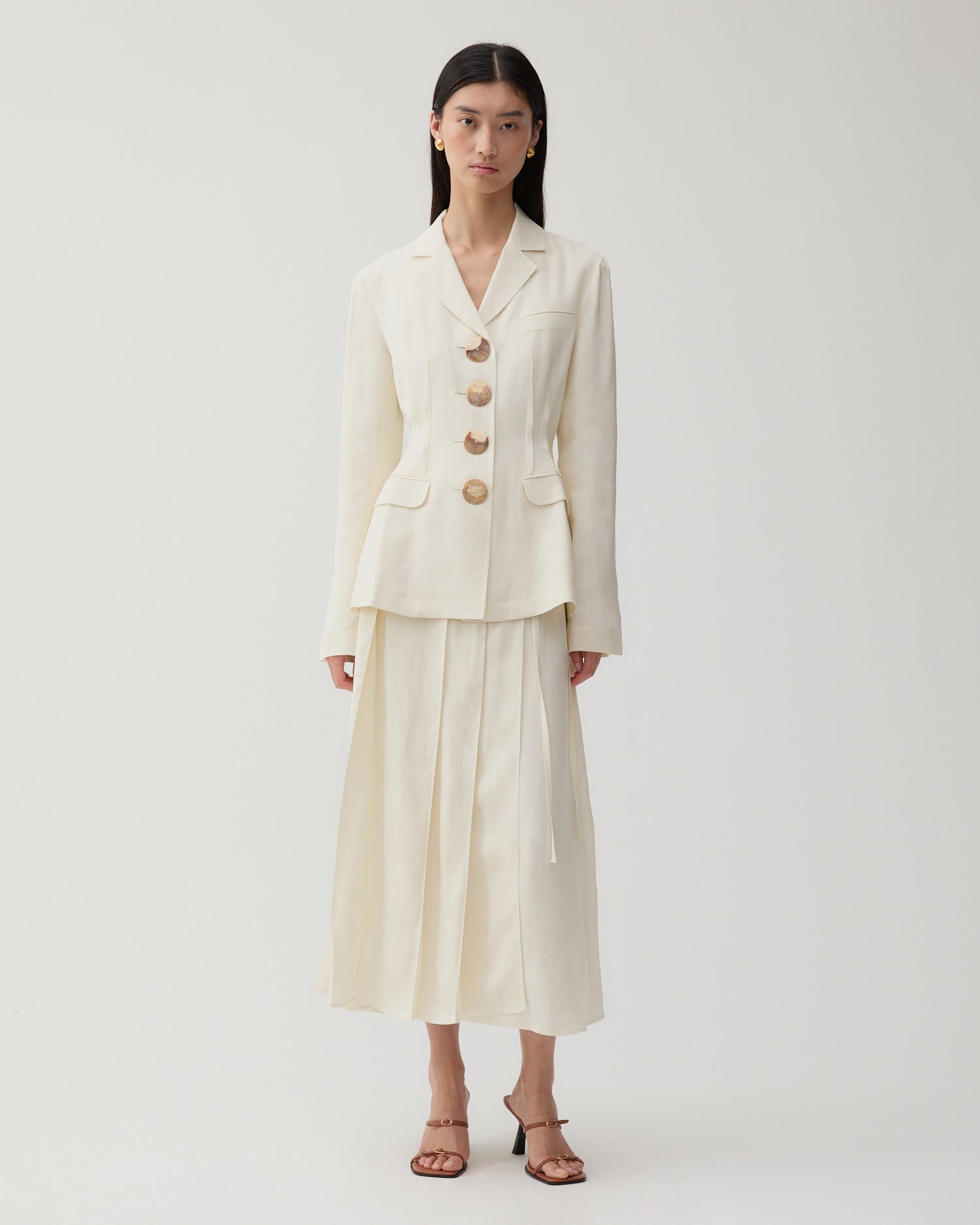 Alice Skirt Viscose Off-White – REJINA PYO