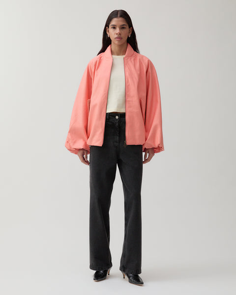 Becca Jacket Faux Leather Pink – REJINA PYO