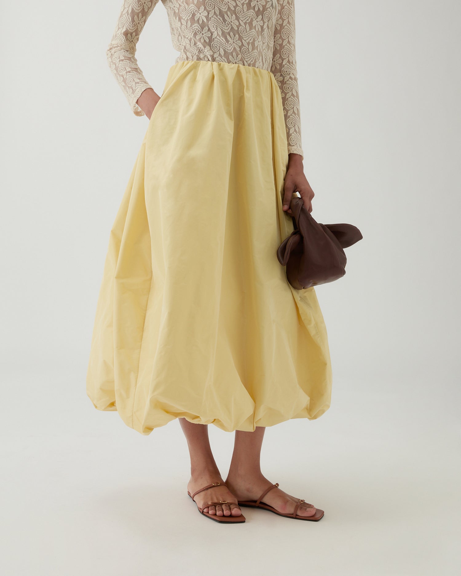Flora Skirt Taffeta Yellow – REJINA PYO