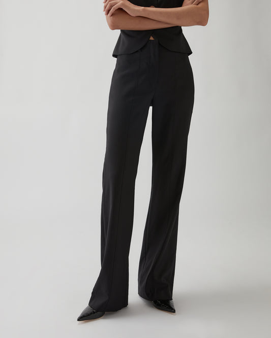 Athena Trousers Wool Suiting Black