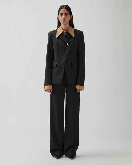 Lina Jacket Wool Suiting Black