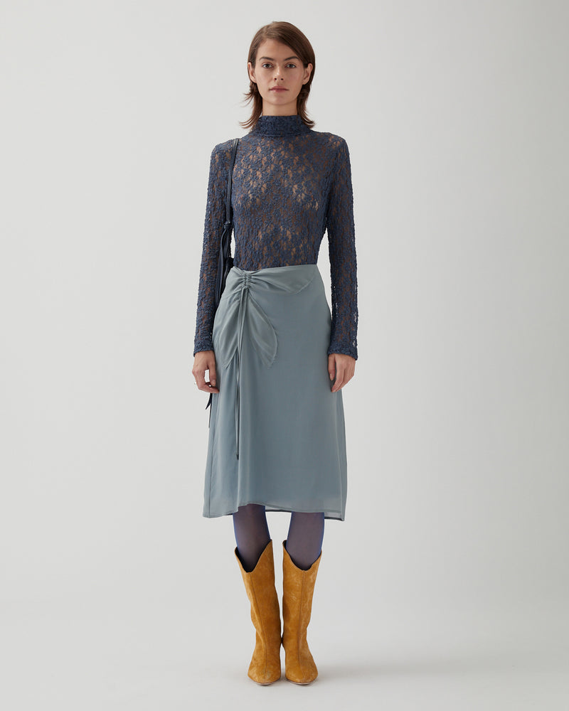 Juniper Skirt Silk Crepe Georgette Grey