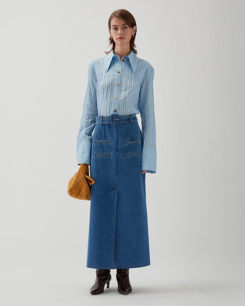 Nana Skirt Organic Cotton Denim Blue